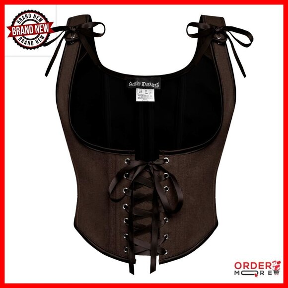 Other - Lace-up Underbust Corset Top Renaissance Fairycore Boned Body-Shaping Adjustable